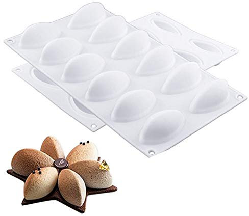 DUBENS Mousse-Kuchenform, Silikon Backform/Muffinform für Muffins, Cupcakes, Kuchen, Pudding, Eiswürfel und Gelee, Brotbackform, 3D Backformen DIY Mold (Mango)