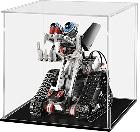 Huijintao Vitrine Acrylique, Vitrine Exposition Transparent, Vitrine Figurine, Vitrine pour Collection, vitrine Voiture Miniature pour Figurines, Jouets, Objets de Collection, Noir (20x15x20cm)