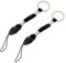 Lot de 10 dragonnes réglables à dégagement avec boucle pour clés USB, porte-clés, badge, appareil photo, téléphone portable Noir