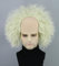 Topcosplay Perücke Halbglatze Herren Verrückter Professor Wissenschaftler Perücke Alter Opa Perücke Kurze Grüne Halloween Perücke (Grün)
