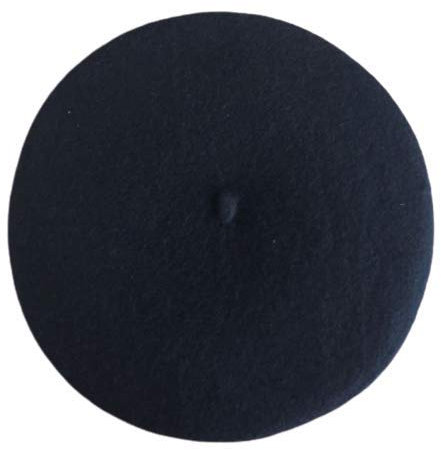 Euskal Txapela Béret Noir Adulte - Adoptez Un Look Tendance et typiquement français en Vous réappropriant Le béret Basque - Vu défilés 2018/2019-100% Laine - 28 cm de diamètre