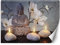 Feeby Papier Peint Intisse Statue Zen De Bouddha Fleurs 250x175 cm gris XXL Photo Mural Muraux Tapisserie Bougies Zen Méditation