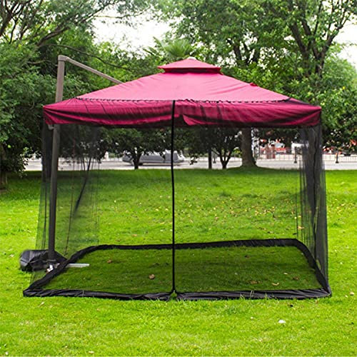 scosao Zanzariere per Ombrellone da Esterno Copertura, Zanzariera per Ombrellone da Giardino con Zippered Mesh, per Esterni, Anti-Zanzara, Protezione Dagli Insetti, 300 x 230 cm,