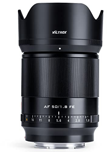 VILTROX AF 50mm f/1.8 FE e Mount Lens, STM Prime Lens per Sony E Mount Fotocamera a7 iv a7iii a7c a7s a9 a1 a6600 zv-e10