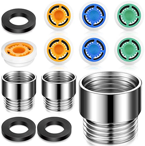 2 Sets Dusche Stromverringerung Begrenzer Set 1/2 Zoll Wasser Durchflussbegrenzer Set bis zu 70% Wassereinsparung Wassersparende Duschflussregler Duscharmatur, 4 L/min, 7 L/min, 9 L/min