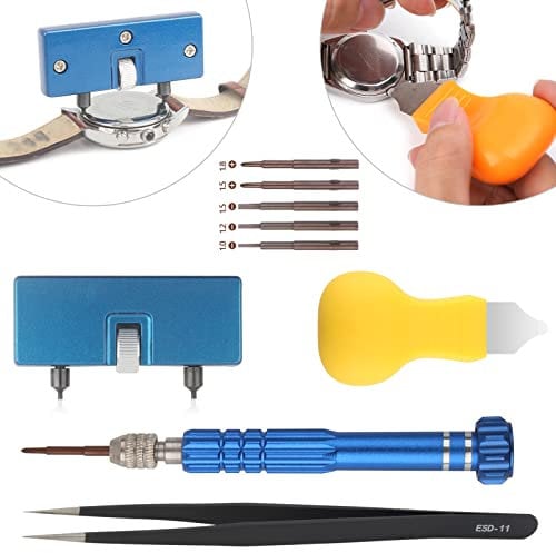 RongZy Outil de Retrait de Dos de Montre - Ouvre-Montre,pour Remplacement de Batterie de Montre,Kit D'outils de Remplacement de Batterie de Montre