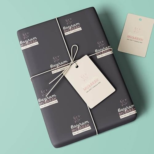 battutabooks 5x Bayram Mubarak – Geschenkpapier- Gift wrapping - bayram - Eid - Ramadan // 50 x 70 cm // 1 Motiv