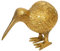 Brillibrum Design Kiwi Tier Deko Figur Vogel Australien Tierfigur Nationalsymbol von Neuseeland Glücksbringer Animal Kiwi Deko Skulptur, Größen Name: 19x12x24cm (HxBxT), Material: Gold