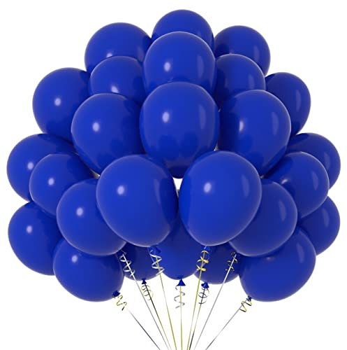 CC Wonderland Zone Luftballons Blau 12 Zoll/30 cm,Dunkelblau Latex Ballons für Partys und Feiern,50 Stück
