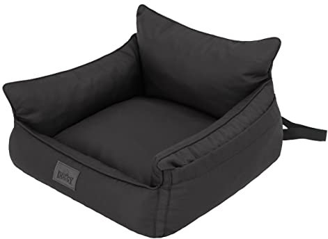 Hundeautositz, Hundebox, Hundebett, Transportboxen, Rückbank, Hundedecke, Hundekörbchen, Katzenbett, für kleine Hunde, Schwarz, (57x55x30 cm)