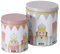 MamboCat 2tlg Set Gebäckdosen Archie I Ø 11cm & 13,5cm I winterliches Nussknacker-Dekor I runde Plätzchen-Dose, Vorratsdose, Metall-Box, Geschenkdosen I Weihnachts-Bäckerei, Advents-Kekse
