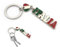 Powersell Schlüsselanhänger mit Schlüsselring, italienische Nationalflagge, aus Metall, Accessoire für Damen und Herren, Geschenkidee (Schriftzug)