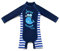 ADAVERANO Baby Jungen Sonnenanzüge UV50+ Badebeklideung Wimsuit Mit Sonnenhut.(The Whale,80-86Cm)