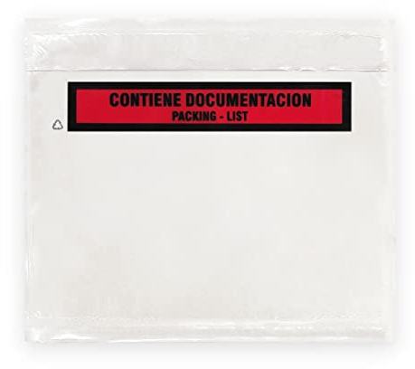 Raylu Paper® - Dokumententaschen, selbstklebend, für Versandliste, transparent, mit Selbstverschluss, 1000 Stück (Größe A6)