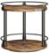 YATINEY Spice Rack, 2-Tier Storage Rack, Circle Rotating Spice Rack, Industrial Turntable Spice Holder, for Kitchen Countertop, Dining Table, Office Desk, Rustic Brown and Black XSR22BR