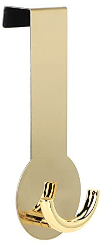 Tbest Stainless Steel Drawer Hook,Gold Over Door Hanger Back Door Hook Hanger for Office Clothes Bag Organizer Bathroom Door Hooks(Gold)
