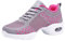 Damen Mesh Geteilte Sohle Jazzschuhe Lace Up Tanzschuhe Modern Tanzsneaker Atmungsaktiv Straßenschuhe Fitness Wanderschuhe Grey Pink 38