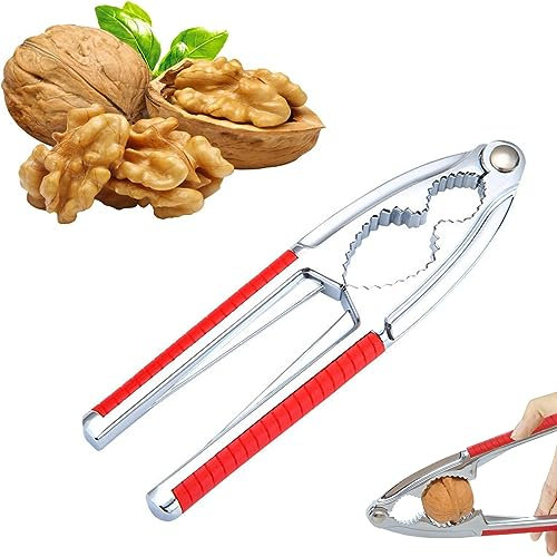 ZZRSYJ Casse Noix Haute qualité Casse Noisette avec Poignée Antidérapant Casse-Noisette en Métal Multifonctionnel Casse-Noix pour Les Noix/Noisettes/amandes/Fruit de mer ou Autres Noix