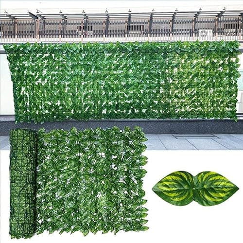 FUNEAER Künstliche Efeu Garten Sichtschutz,Künstliche Efeu Hecke Sichtschutz Sichtschutz Balkon Blätter Sichtschutz Hecke Balkon Sichtschutz Wand Gartendekoration(Color:1.5x9m,Size:)