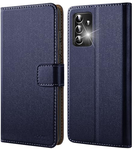HOOMIL MagFlip Handyhülle für Samsung Galaxy A54 5G Hülle, [Erstklassige Handwerk] Premium Leder Tasche Klappbar Case Schutzhülle - Blau