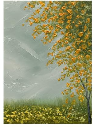 Tableau Peinture Huile Sur Toile Abstrait,Art Mural Sur Toile 100 % Peint À La Main Avec Paysage D'Automne, Peintures Murales D'Art Contemporain, Peinture Faite À La Main Sans Cadre, Décorations D