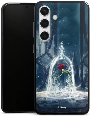Slim Case extra dünn kompatibel mit Samsung Galaxy S24 Silikon Handyhülle schwarz Hülle Die Schöne und das Biest Disney Princess Rose