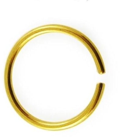 POLI Continuous Spiral Ring 8 mm I Echt 585 Gelbgold I Piercing Tragus Helix Septum Ear I extravagant exklusiv I Stärke 0,6 mm I 46010-8