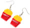 PACKOVE 2 Paar Chip-harz-ohrringe Ohrringe Cartoon-ohrschmuck Perlen Pommes Plastik