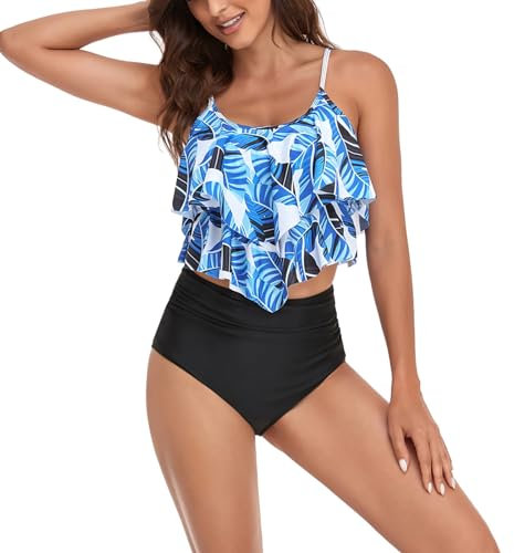 Generisch Damen Bikini Set RüSchen Zweiteilige High Waist Bikini Retro SäTze Mit Hoher Taille Bademode Strandkleidung Zweiteiler Damen Elegant Badeanzug Hochwertig Temu Shop Kleidung Damen