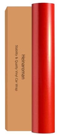 Heinaroman Autofolie für Karosserieschutz Kratzfestigkeit Air Release Technology 30.5 X 152CM Rot Glänzend Car Wrapping Folie Vinylfolie