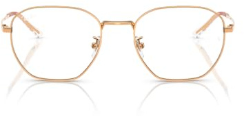 Ray-Ban Rx8777d Quadratischer Brillenrahmen für Sehstärke, Roségold/Demo-Linse, 53 mm