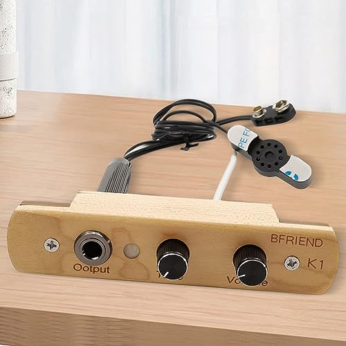 KOBONA Cajon Box Drum Preamp/Pickup mit Tone Volume Control Elektronisches Tonabnehmersystem Mikrofon Elektronisches Tonabnehmersystem Schlaginstrumente Zubehör