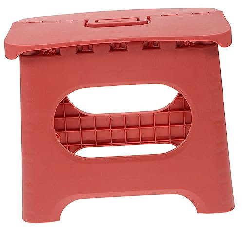Happyyami Roter Klappbarer Kunststoff Outdoor Hocker für Angeln und Zuhause