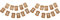 UPKOCH 2 Sätze Ostern-papier-pull-flags Füllstoffe Platte Süße Girlande Party Weihnachtsgirlande Thanksgiving-banner Teller Verpackung Osterfahne Zartes Osterbanner Osterdeko Brown