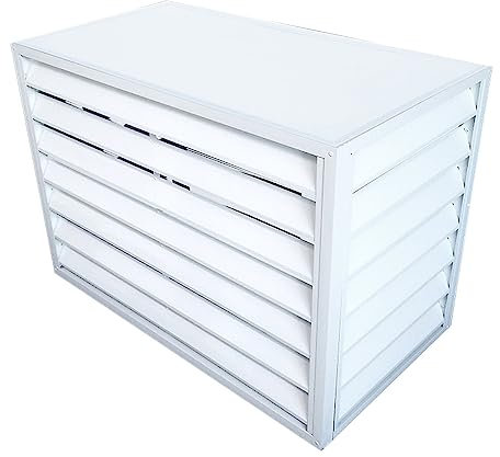 HYUFEIAO Copertura Antipolvere per griglia di Ventilazione, tapparelle per unità Esterna, deflettore per condizionatore d'Aria per unità Finestra, Telaio per condizionatore d'Aria in Lega d