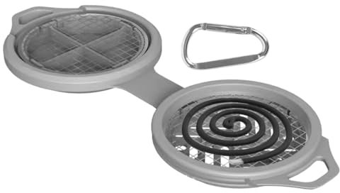 Porte-encens en forme de bobine | Plateau en silicone pour à mouches | Porte-encens portable avec mousqueton pour camping, pêche, randonnée, pique-nique