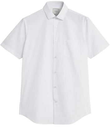 NEXT Herren Standard Pflegeleichtes Regular Fit Hemd Weiß 42