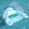Blissbuilt Bouée Piscine Adulte,Matelas Piscine Gonflable avec Ajustable Auvent,Fauteuil Gonflable Piscine avec Porte-Gobelet et Dossier,Portable Hamac à Eau Multicolore,pour Summer Party Plage