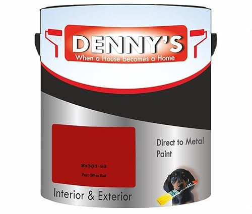 Direct to Rust Metal Paint, Quick-Drying, Durable Anti-Rust Coating, Interior & Exterior, Perfect for Metal Surfaces, Fences, Gates, Railings, No Primer (Post Office Red)