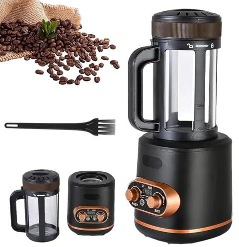 Coffee Roaster Machine, 2400W Hot Air Coffee Bean Roaster, 300g with Timer & Adjustable Temperature, Automatic Cooling, Glass Viewing Chamber