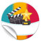 24 Aufkleber Kino für Geschenkverpackung/Sticker für Verpackung von Gastgeschenk Mitgebsel/Kindergeburtstag/Party-Deko