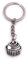 H-Customs Cupcake gâteau porte-clés pendentif en métal argenté