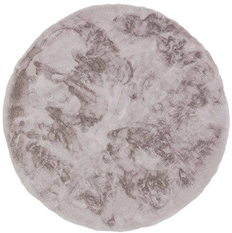 Schöner Wohnen Tender Kunstfell-Teppich Rund Ø 120 cm Taupe