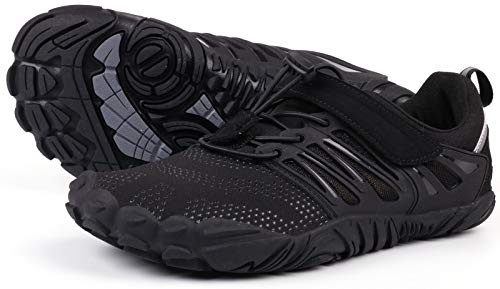 Joomra Women's Trail Running Barefoot Shoes Zero Drop Minimalist Sneakers, W30 | All Black, 6 UK