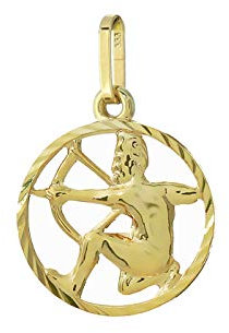 NKlaus Schütze Sternzeichen 333 8 Karat Gelbgold 15mm Kettenanhänger Horoskop Zodiak 9157