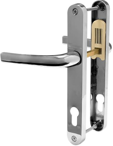UPVC Door Handle Avocet Pioneer Sprung 92mm PZ Double Glazing Pair Set Patio PVC Chrome 122mm
