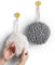 Sophie & Panda Fuzzy Ball Towel Sets of 2 White and Gray - Dry your Hand instantly conveniently with This creative Bath towel set decorative towels for bathroom Pack of 2
