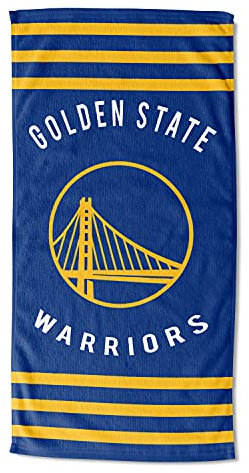 Northwest NBA Golden State Warriors Strandtuch, 76,2 x 152,4 cm, gestreiftes Legacy-Design, weiches und saugfähiges Handtuch für Fans