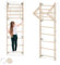 MAMOI® Espalier en Bois, Mur Escalade suedois pour Enfant, Échelle suedoise pour Bebe, Jeux descalade et Gym avec Accessoires, Barre et Anneaux Gymnastique