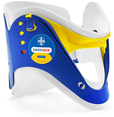 AIESI® Immobilisierende Halskrause für Erwachsene einstellbar in 4 Positionen EasyLock